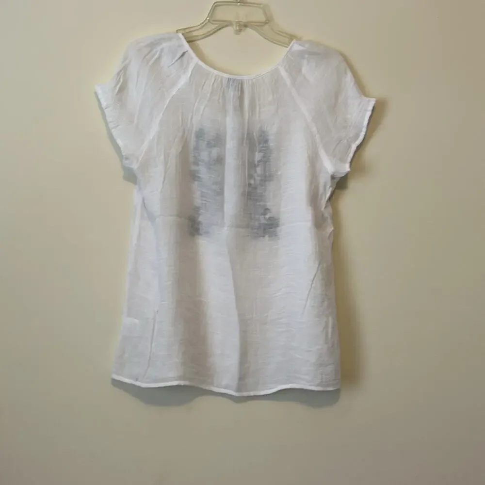 Brina & EM Black Embroidery Blouse Size PM - Picture 6 of 6